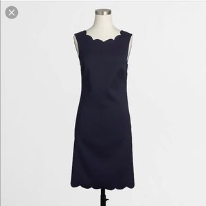 NEW Jcrew factory navy scalloped shift dress sz. 4
